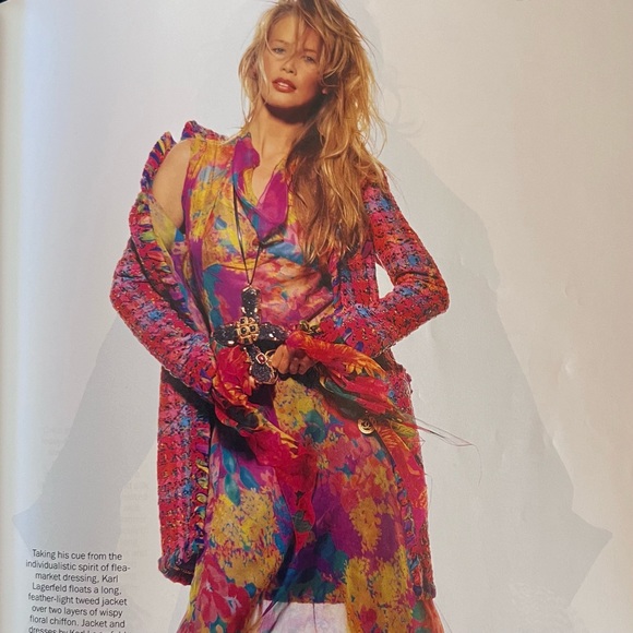 March 1993 Vogue Karen Mulder cover perfect vintage original supermodels rare - Picture 9 of 12